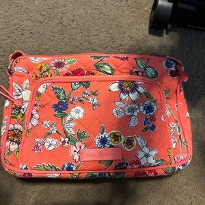 Vera Bradley coral cross body Bag with Floral Design